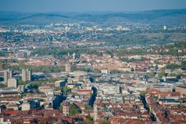 Panoramabild von Stuttgart.